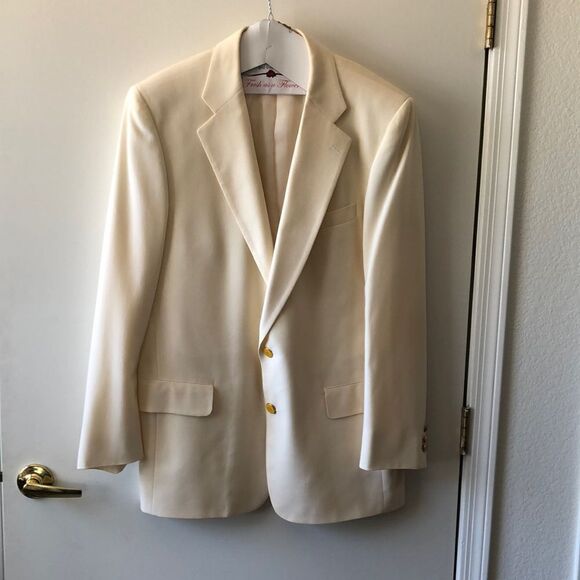 Countess Mara Wool Blazer Size 42 L GUC Cream